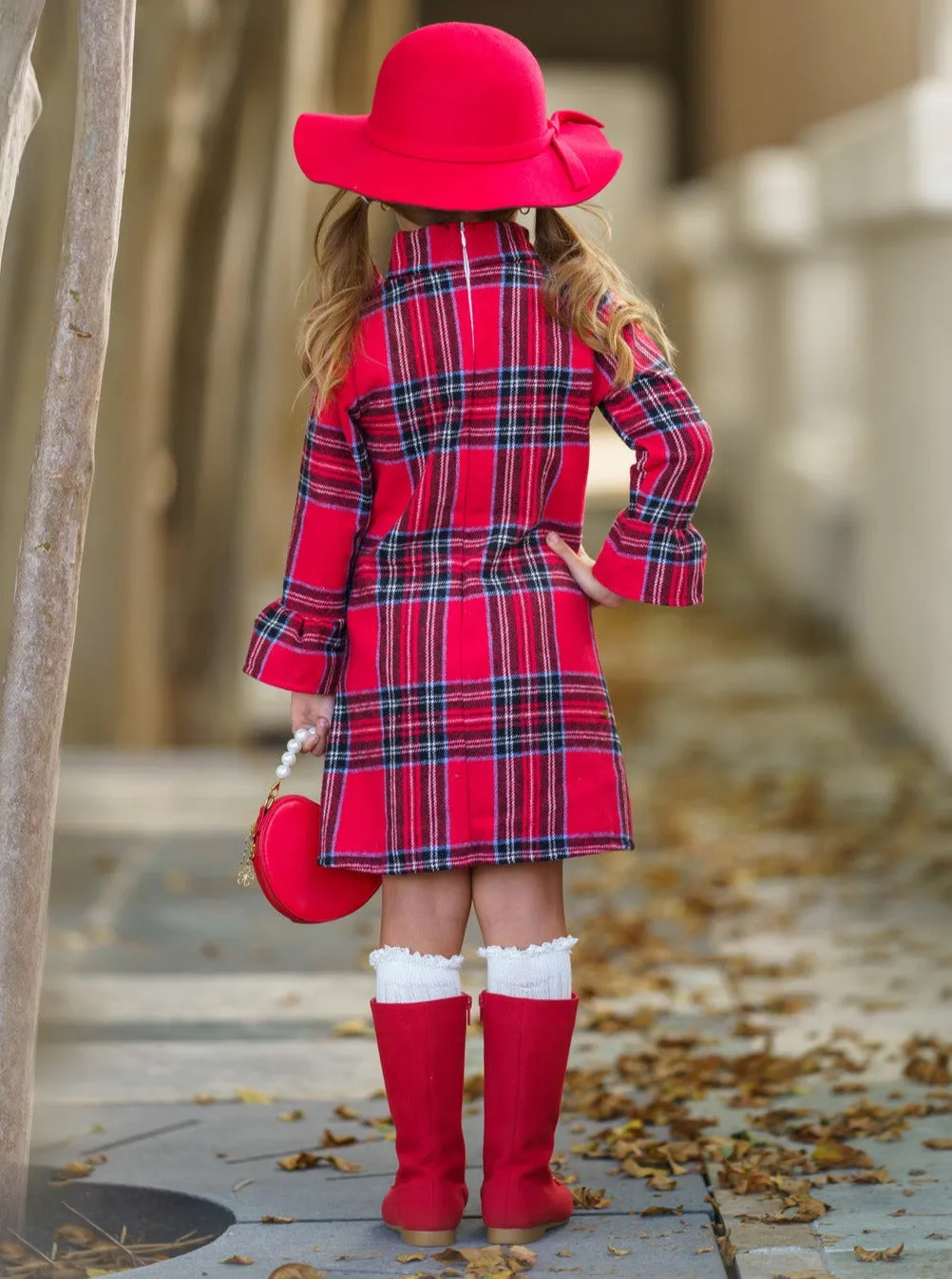 Goin' Apple-Picking Red Flannel Dress