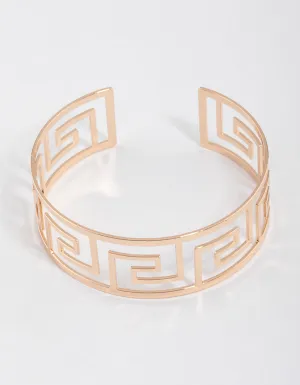 Gold Greek Pattern Bangle