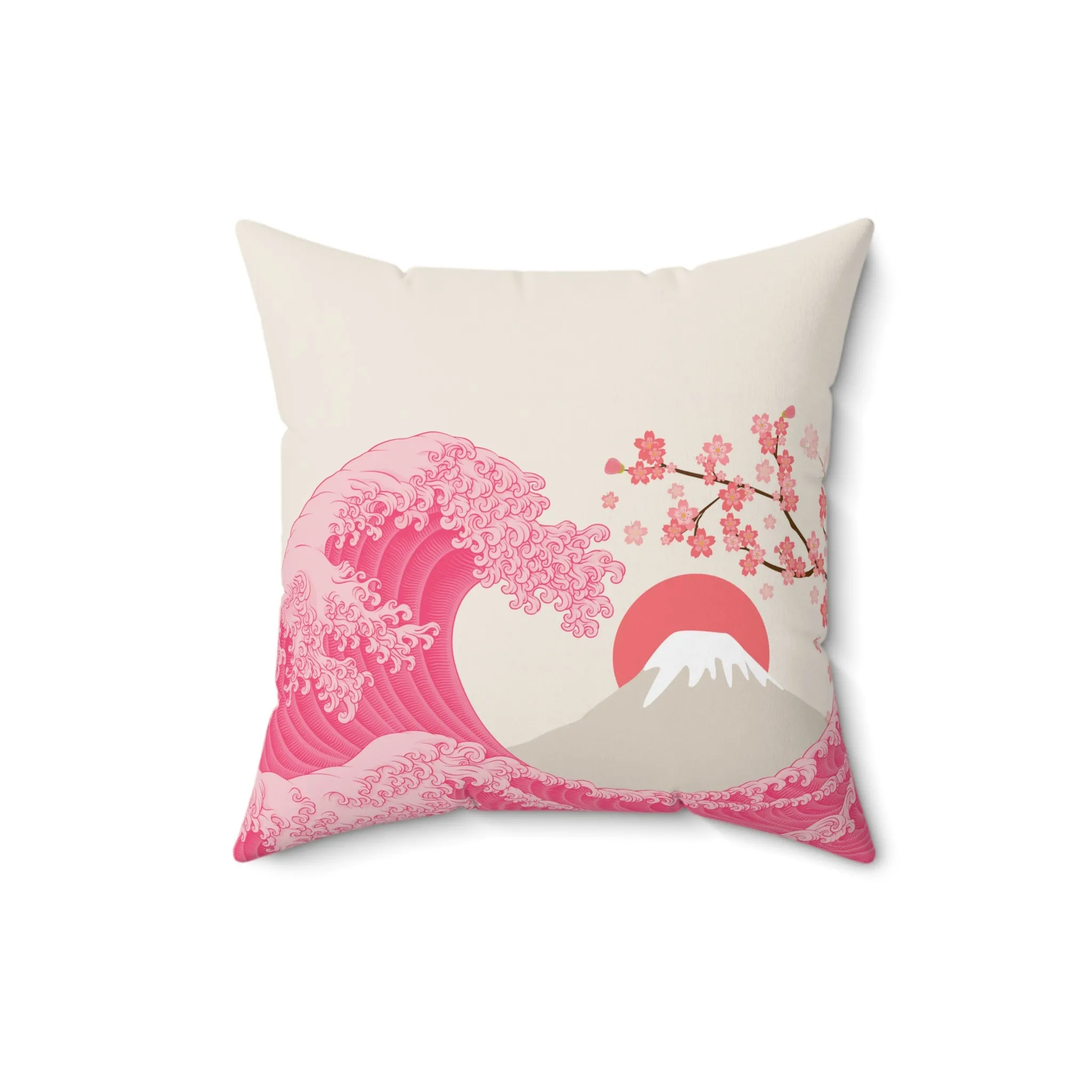 Great Wave Throw Pillow - Classic Hokusai Wave Design