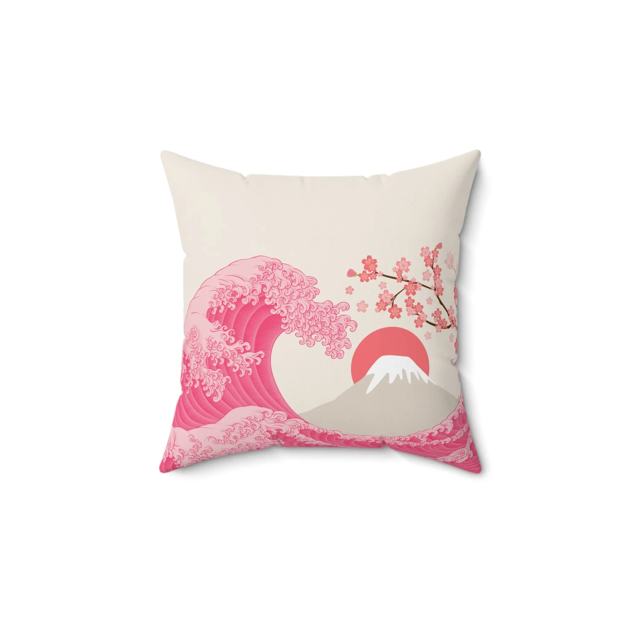 Great Wave Throw Pillow - Classic Hokusai Wave Design