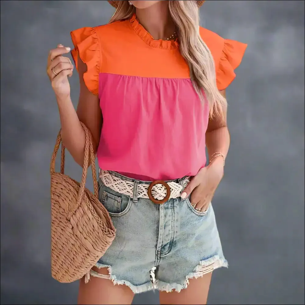 Green Goddess Gone Wild: Chic Bright Green Pleated Ruffle Blouse!