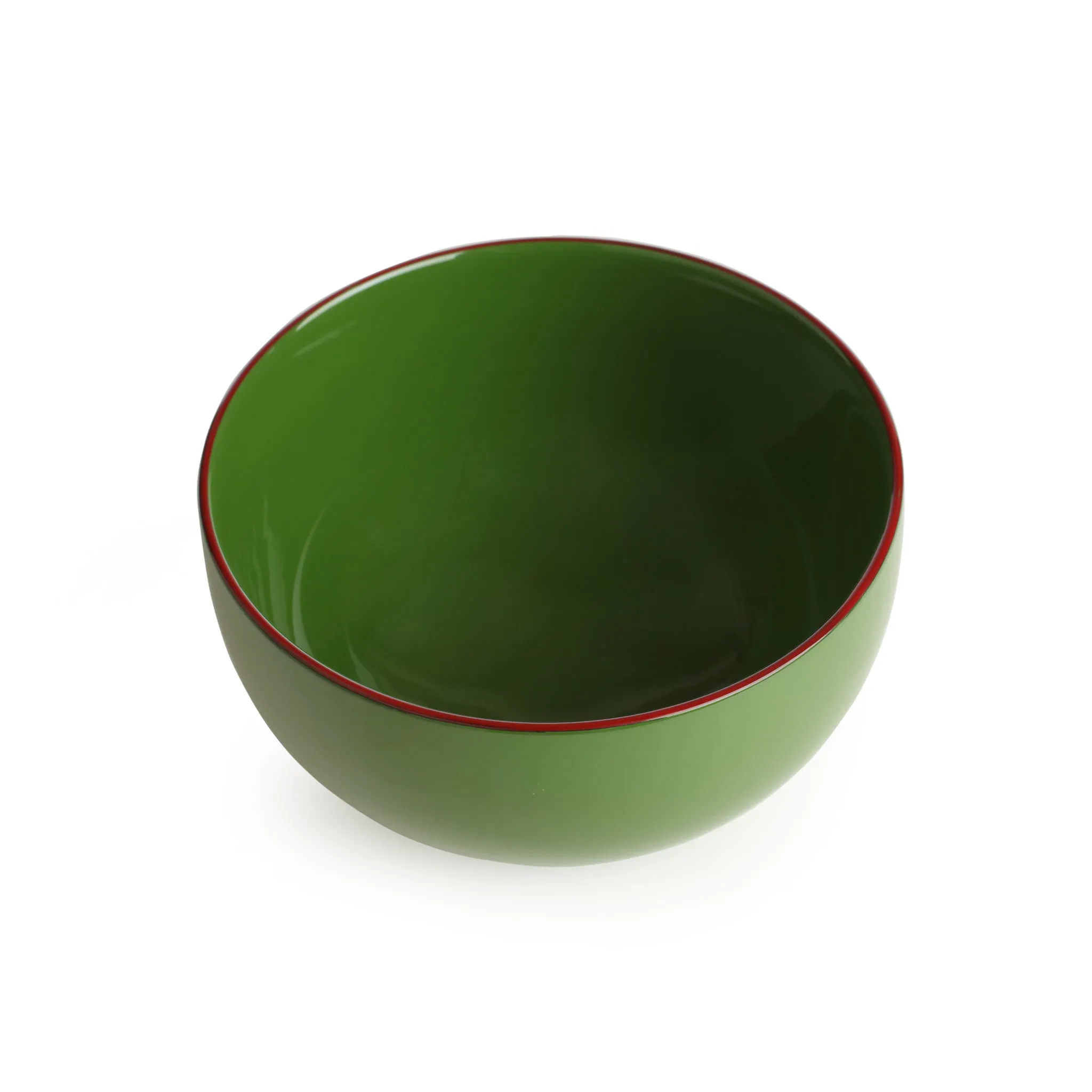 Green Lacquer Bowl & Cup Set