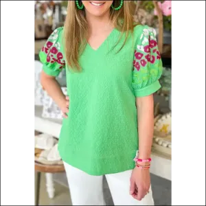 Green Leopard Embroidered Sleeve: Unleash your Inner Fashion Beast  🐆 Needful Things