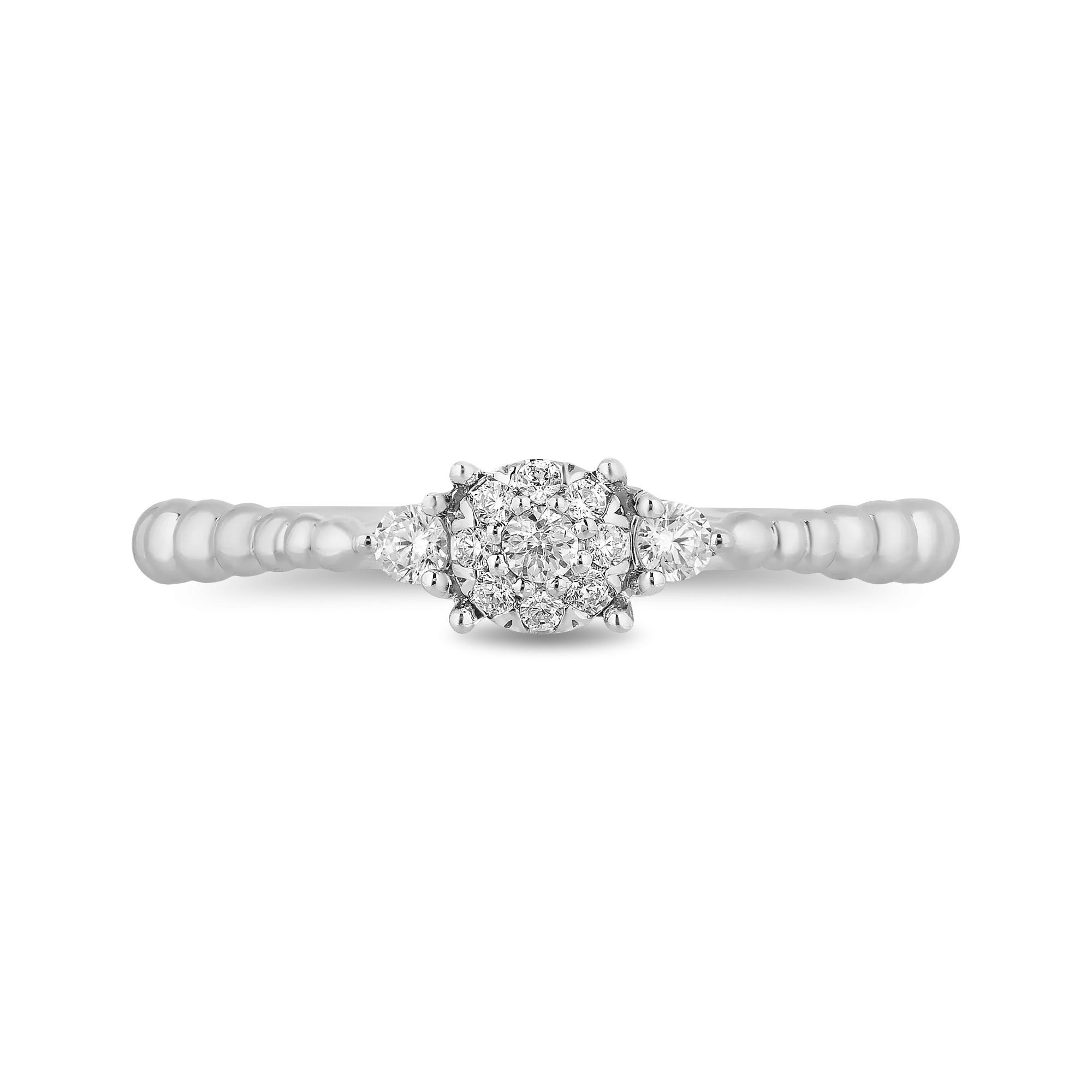 Hallmark Fine Jewelry Trio Promise Ring in Sterling Silver
