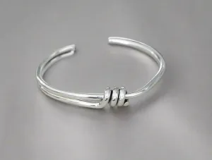 Handmade Fashion Knot Twisted Cuff Bracelet Sterling Silver Bracelet Jewelry