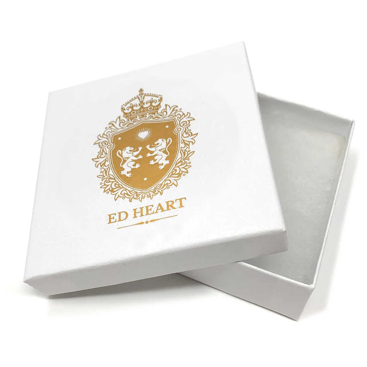 Harley Stud Earrings with White Clear Round Crystals from Swarovski Gold Plated