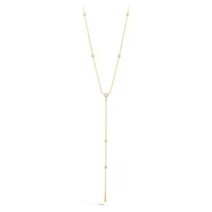 Hearts on Fire 18k Yellow Gold Triplicity Triangle Lariat Necklace