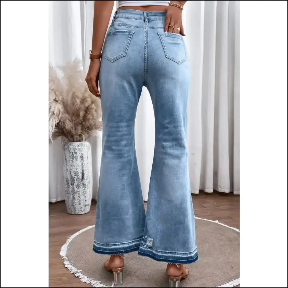 High Waist, Flared Jeans: Embrace Curves and Button Fly Fabulosity 😏✨