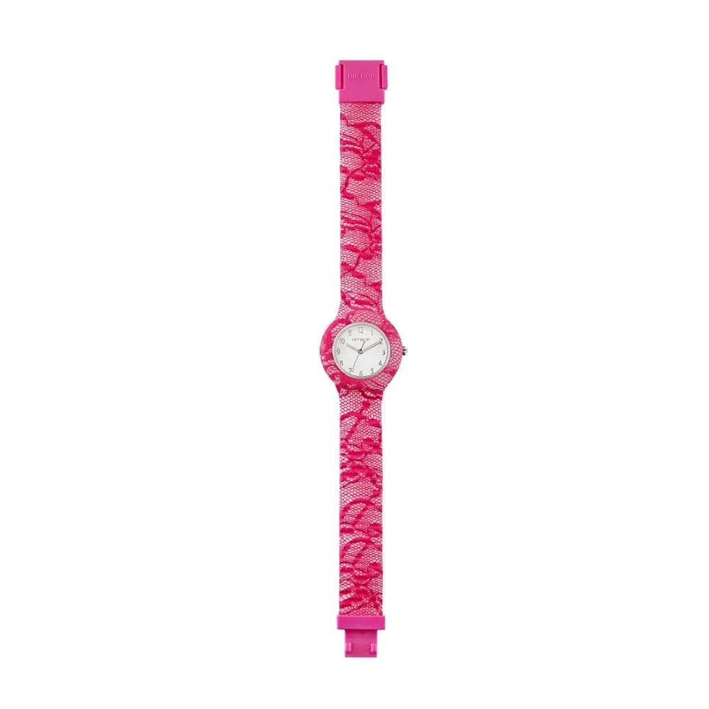 Hip hop clock pink lace lace collection 32mm hwu1187