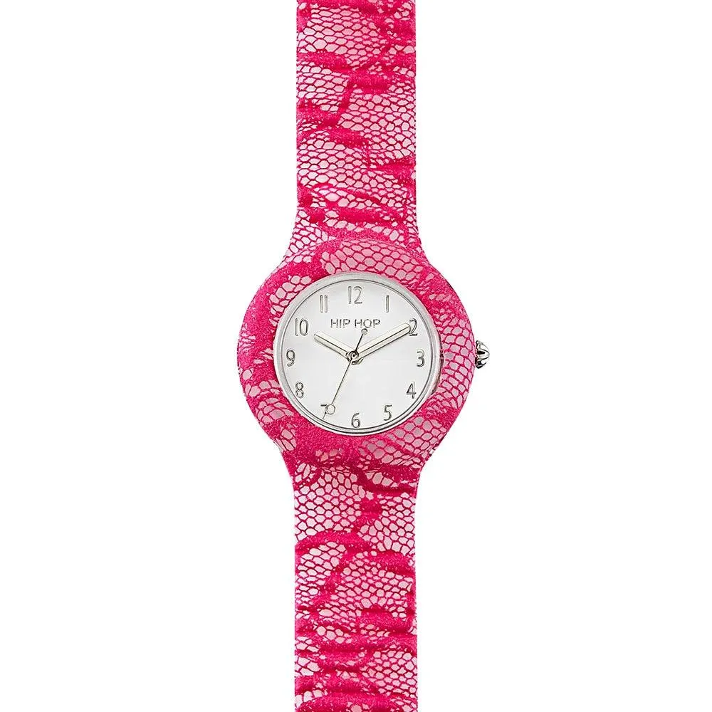 Hip hop clock pink lace lace collection 32mm hwu1187