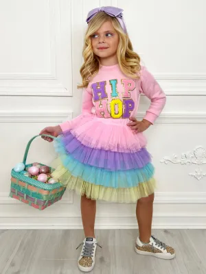 Hip Hop Sparkle Sweatshirt Tutu Skirt Set