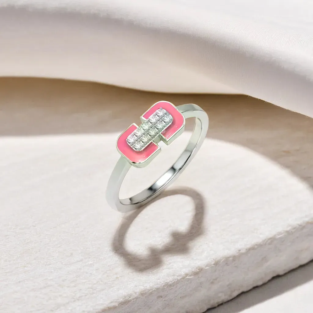Hot Blush Pink Fashion Ring