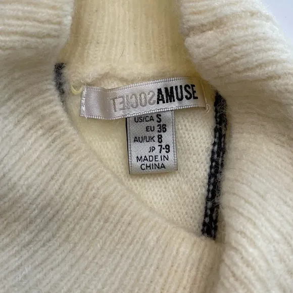 HP! Amuse Society The Aline Mock Neck Sweater Women’s Size Small