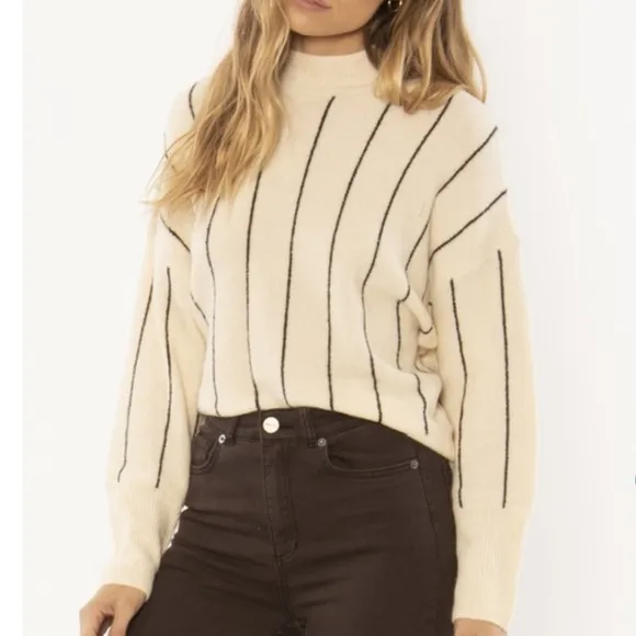 HP! Amuse Society The Aline Mock Neck Sweater Women’s Size Small