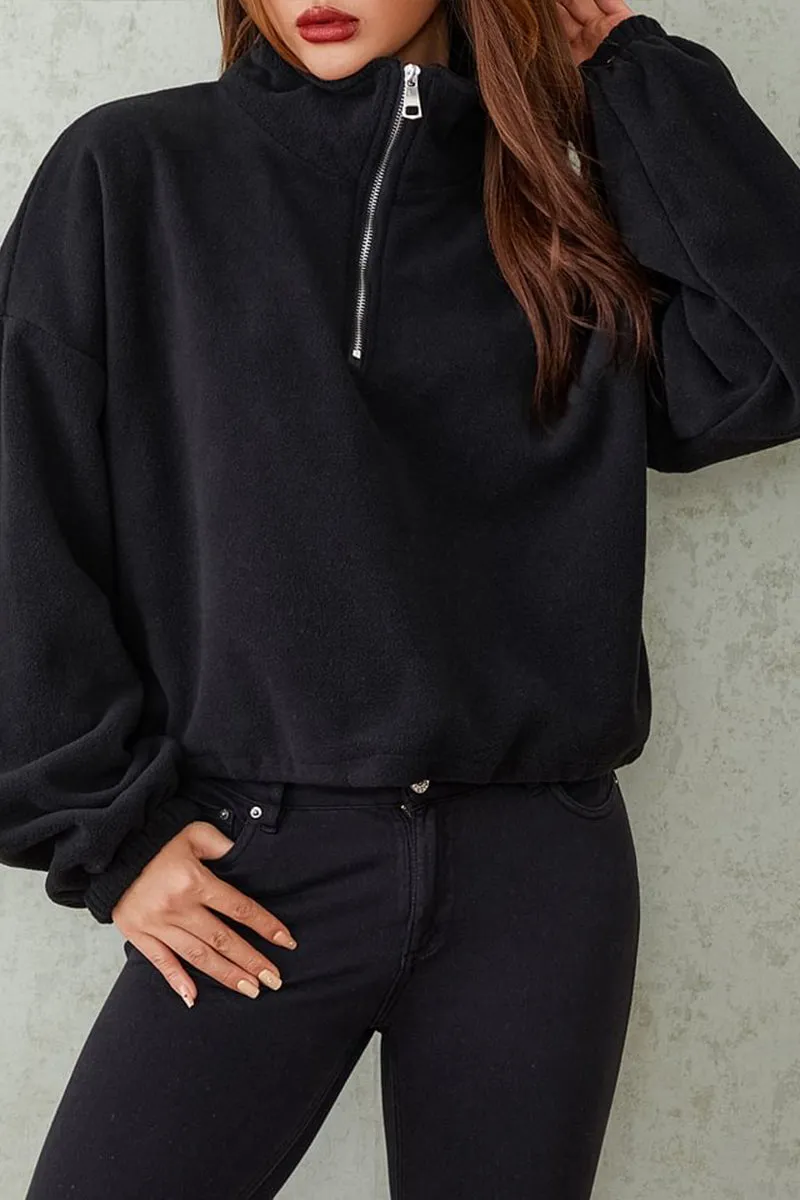 HTS1207 Half-Zip Fleece Pullover Top