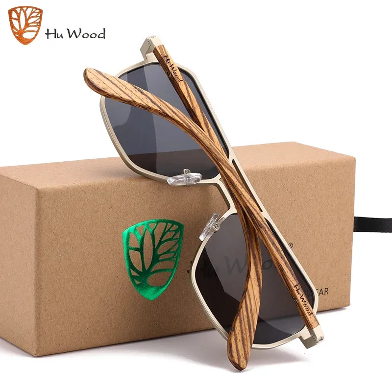 Hu Wood Alloy Wooden Unisex Fashion Polarized Sunglasses