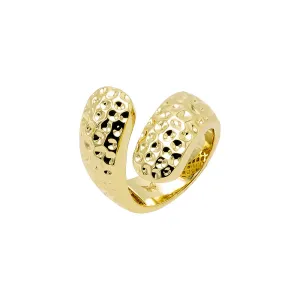 Indented Puffy Open Claw Ring
