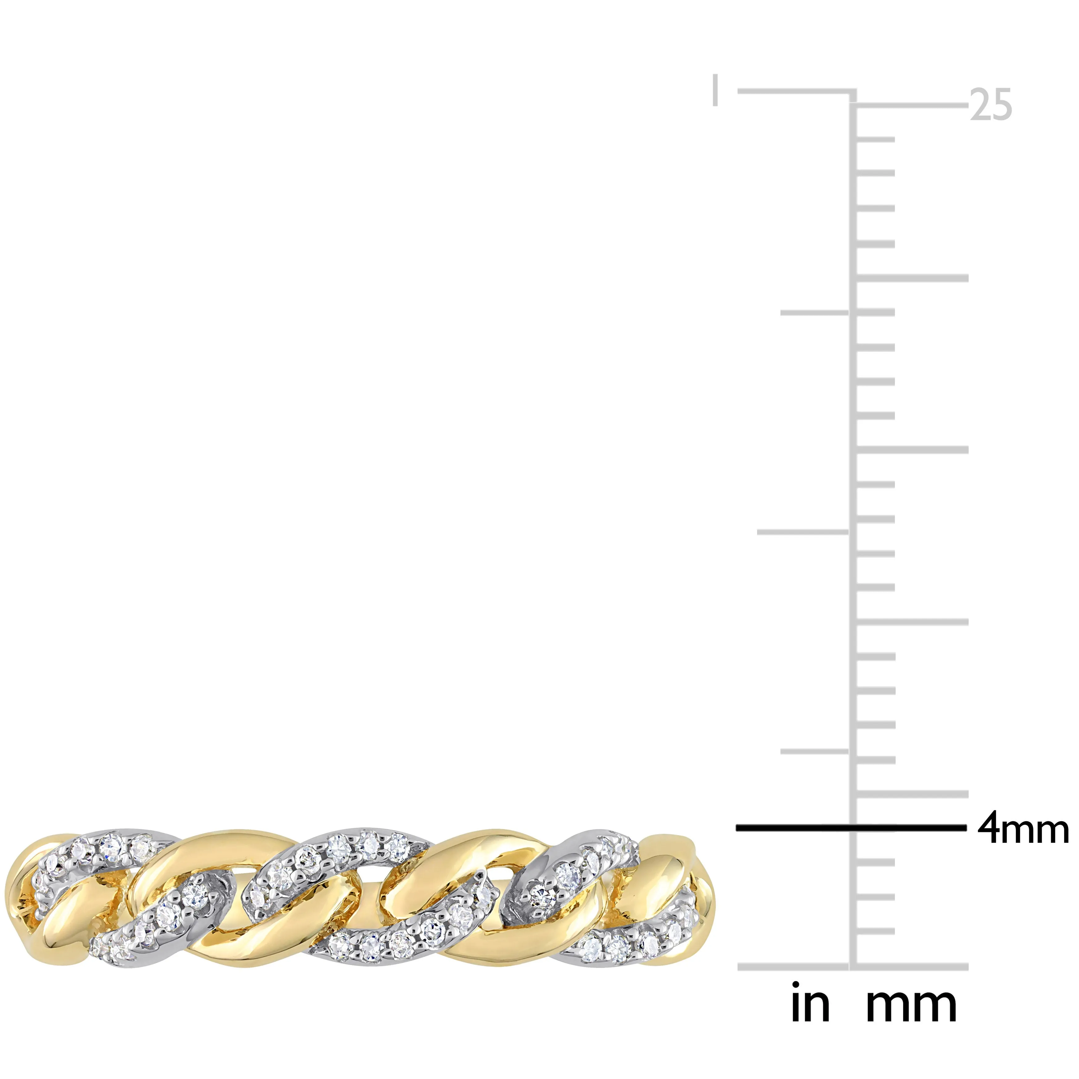 Interlocking Gold and Diamond Ring
