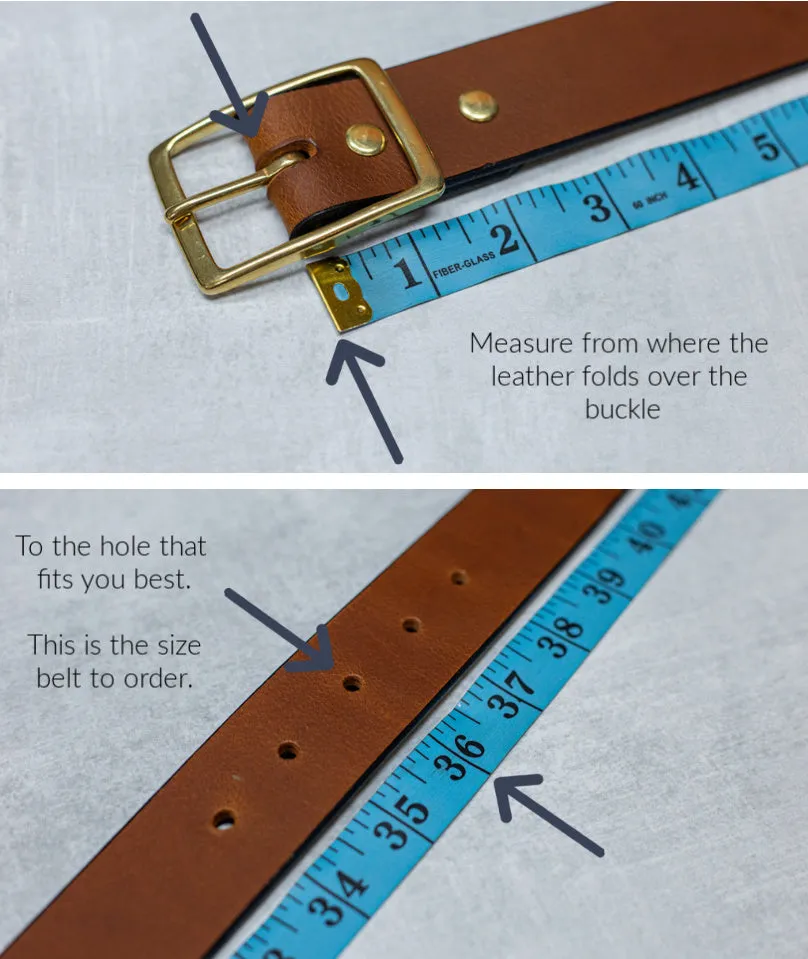 Italian Leather Casual Jeans Belt, Double Stitched, 1-1/2" wide