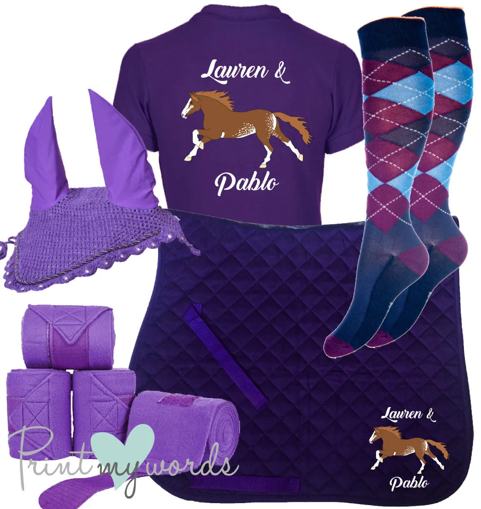 'Ivy' Ladies Personalised Matching Equestrian Set - Elegant Design