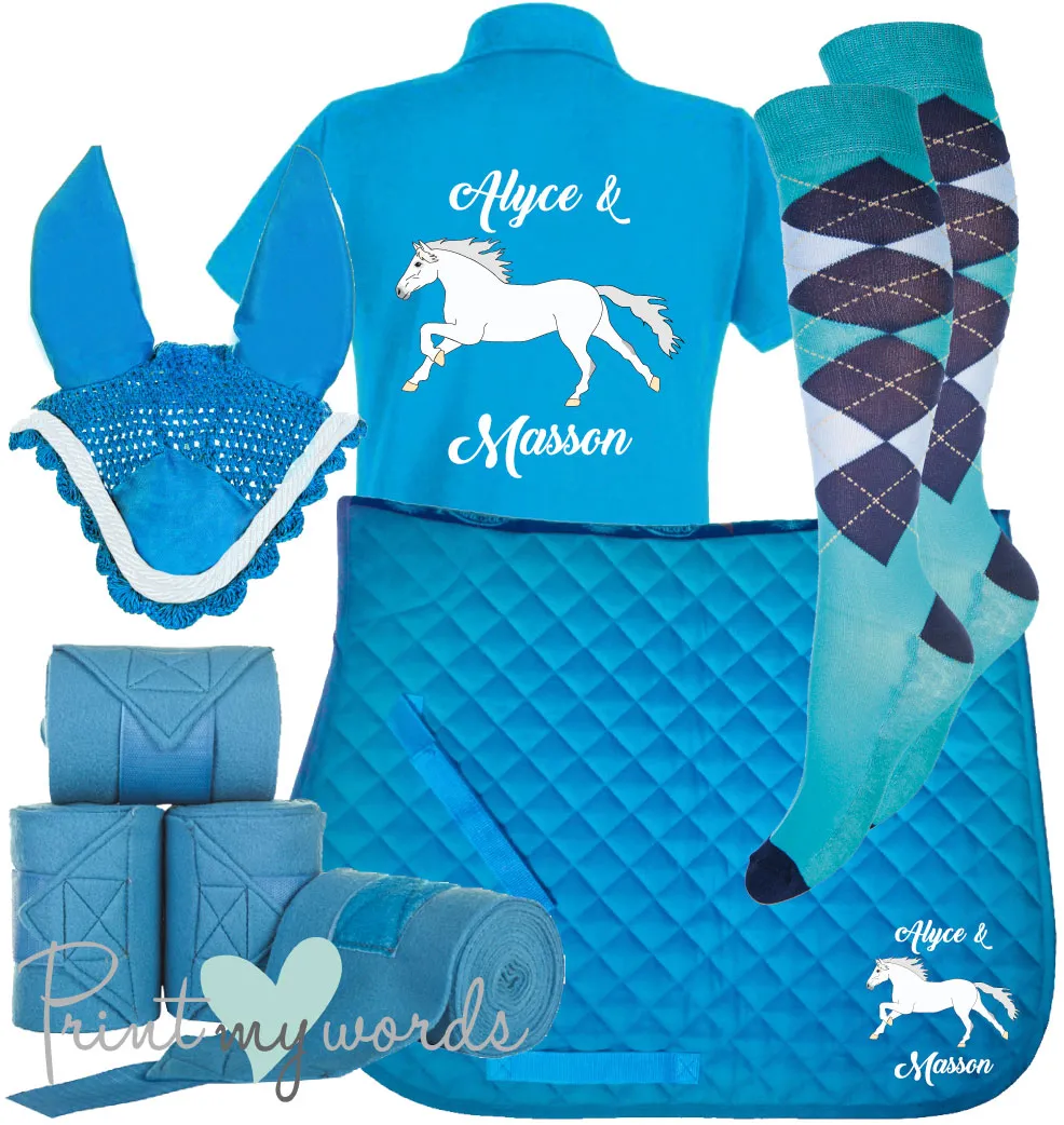'Ivy' Ladies Personalised Matching Equestrian Set - Elegant Design