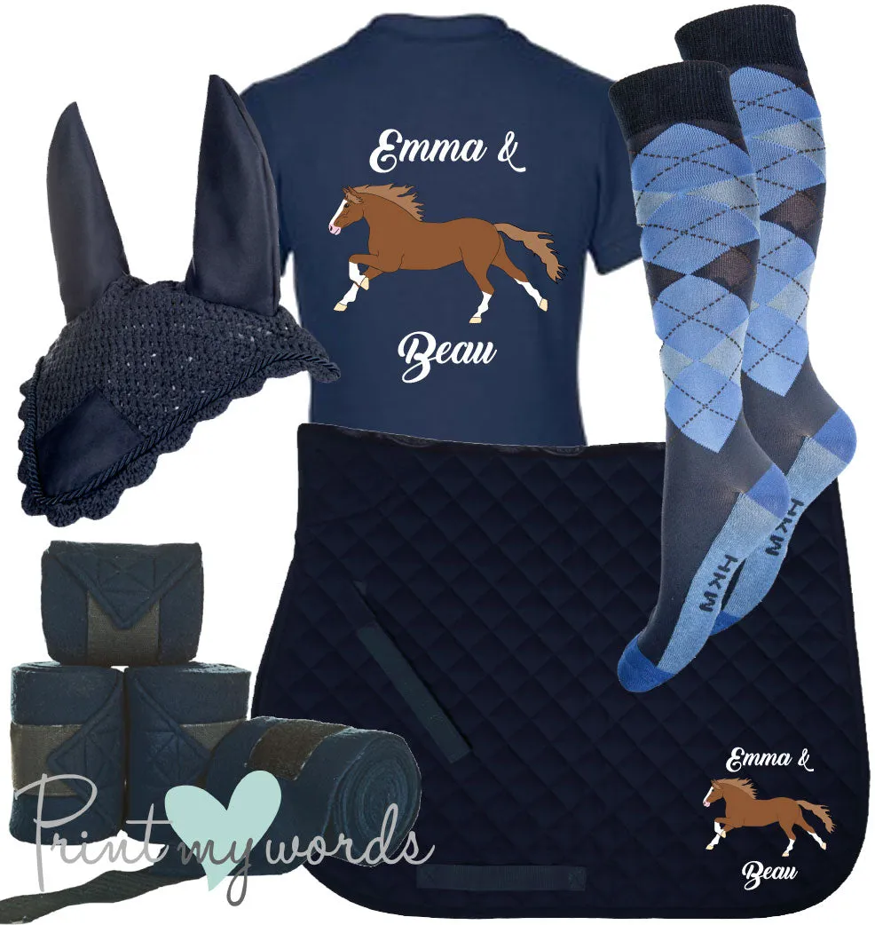 'Ivy' Ladies Personalised Matching Equestrian Set - Elegant Design