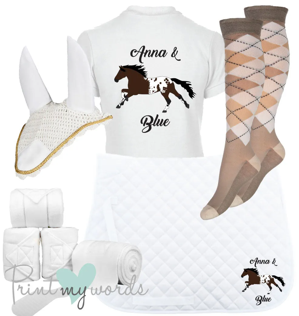 'Ivy' Ladies Personalised Matching Equestrian Set - Elegant Design