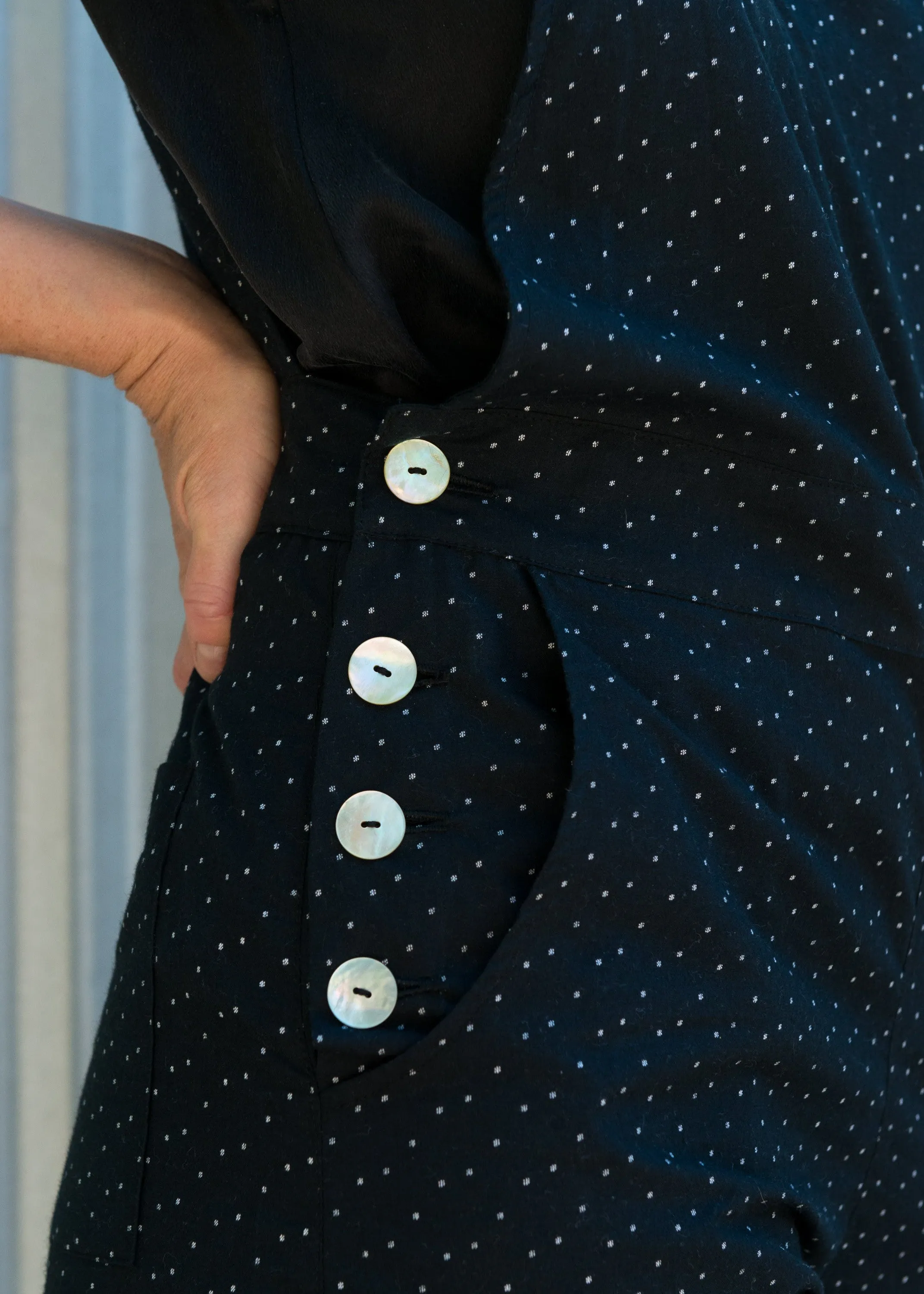 Jada Overalls in B&W Dot