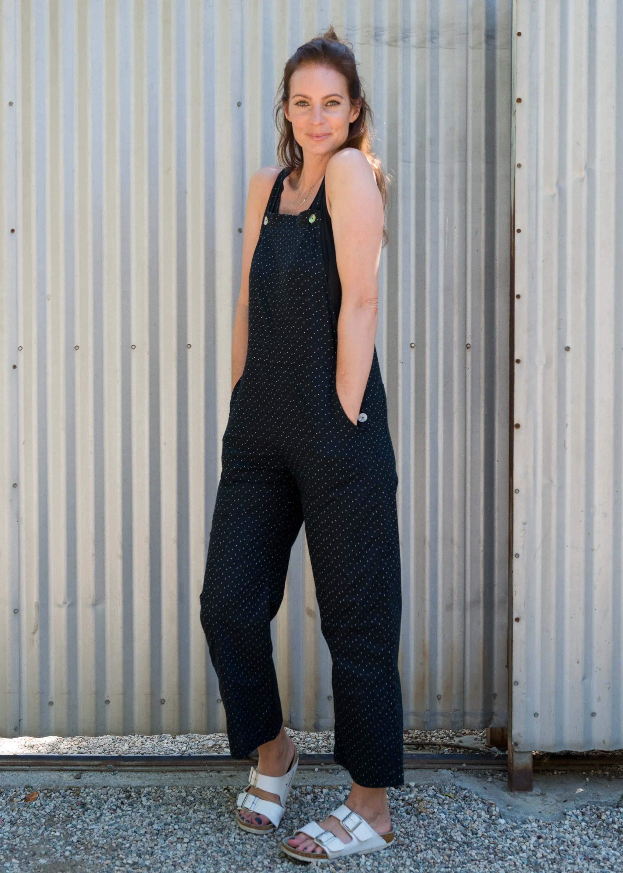 Jada Overalls in B&W Dot