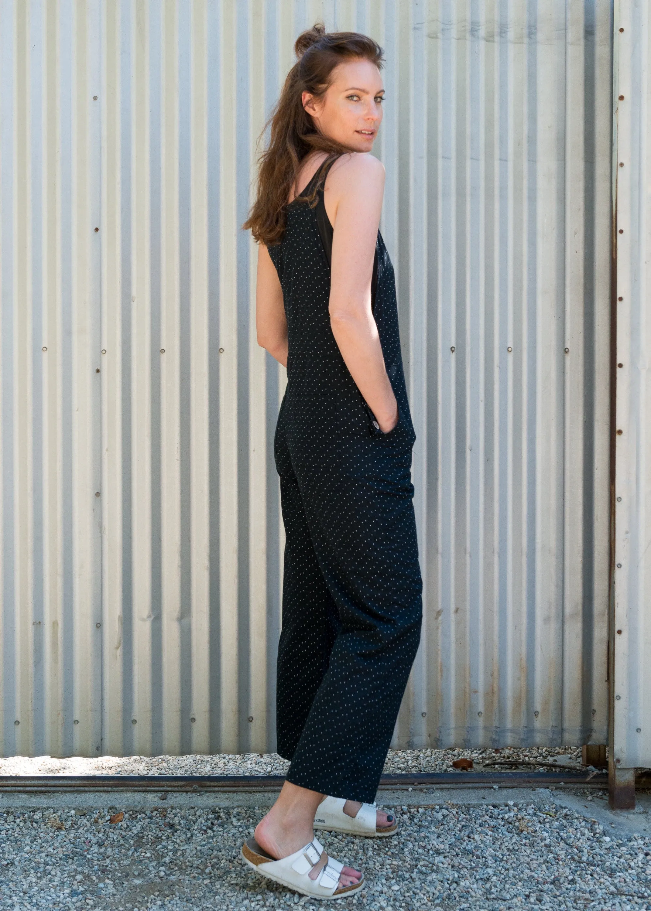 Jada Overalls in B&W Dot