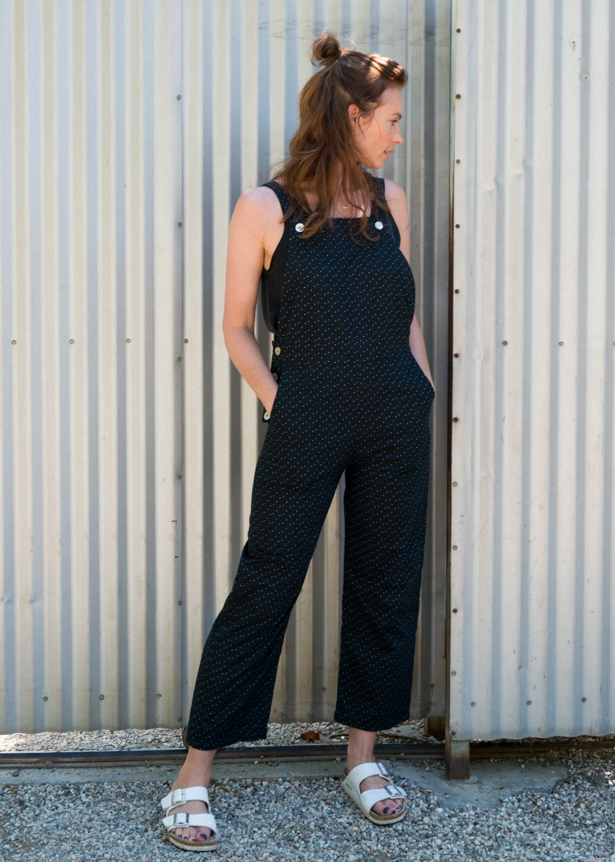 Jada Overalls in B&W Dot