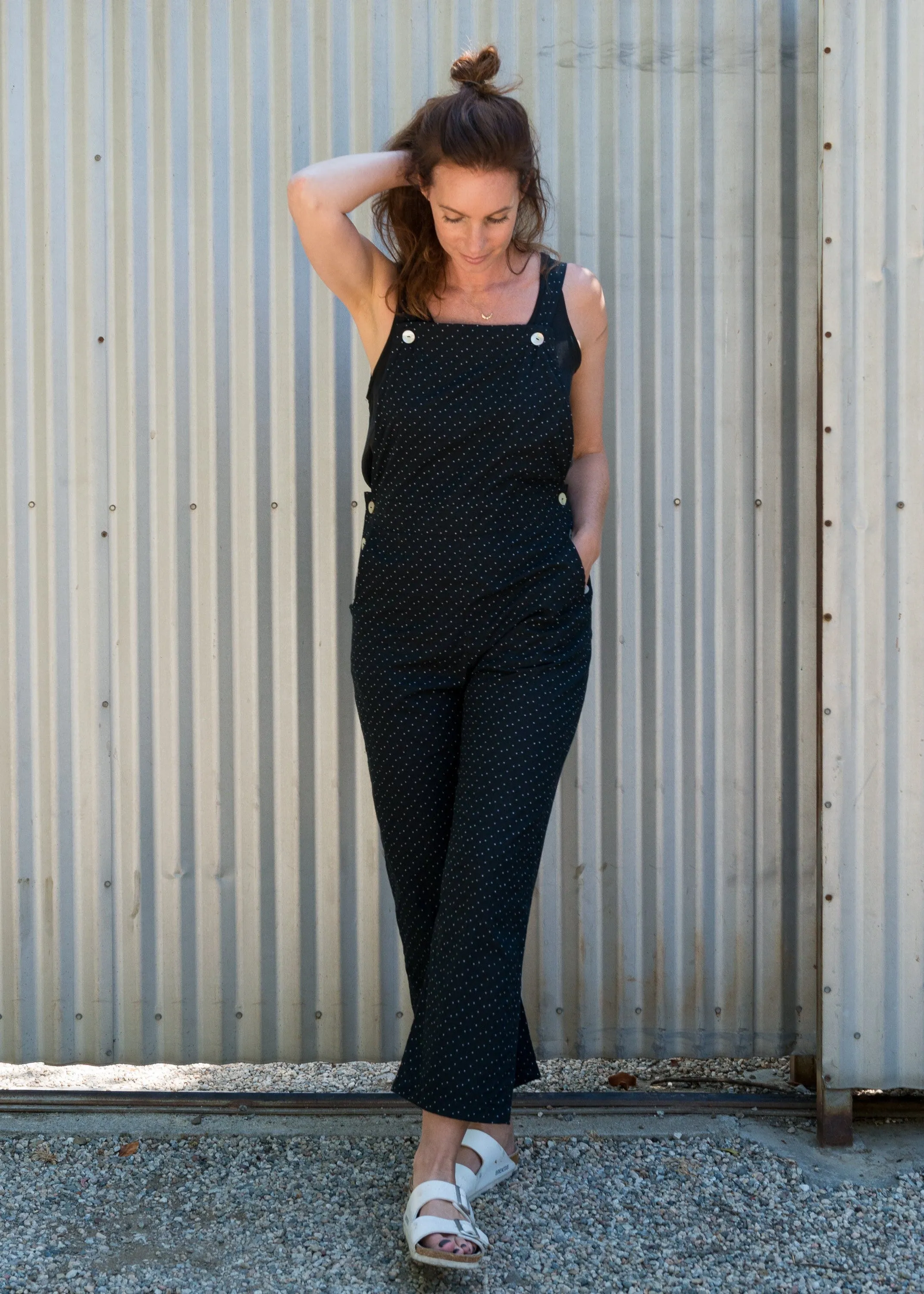 Jada Overalls in B&W Dot
