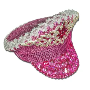 Jewelled Festival Hat-Pink