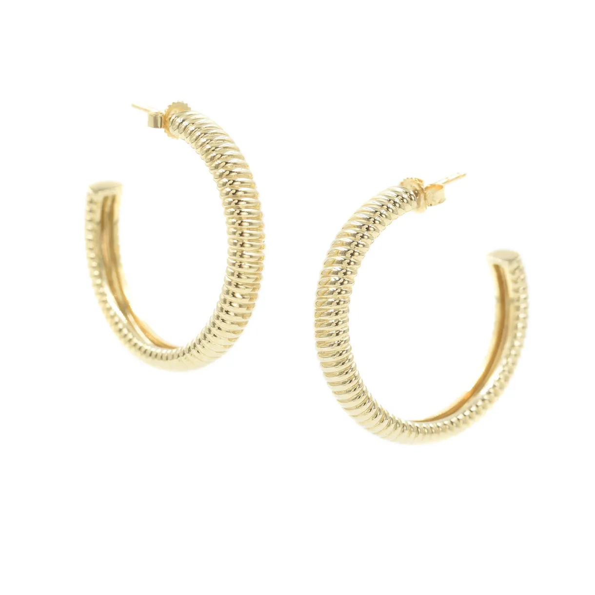 Jules Textured Hoops