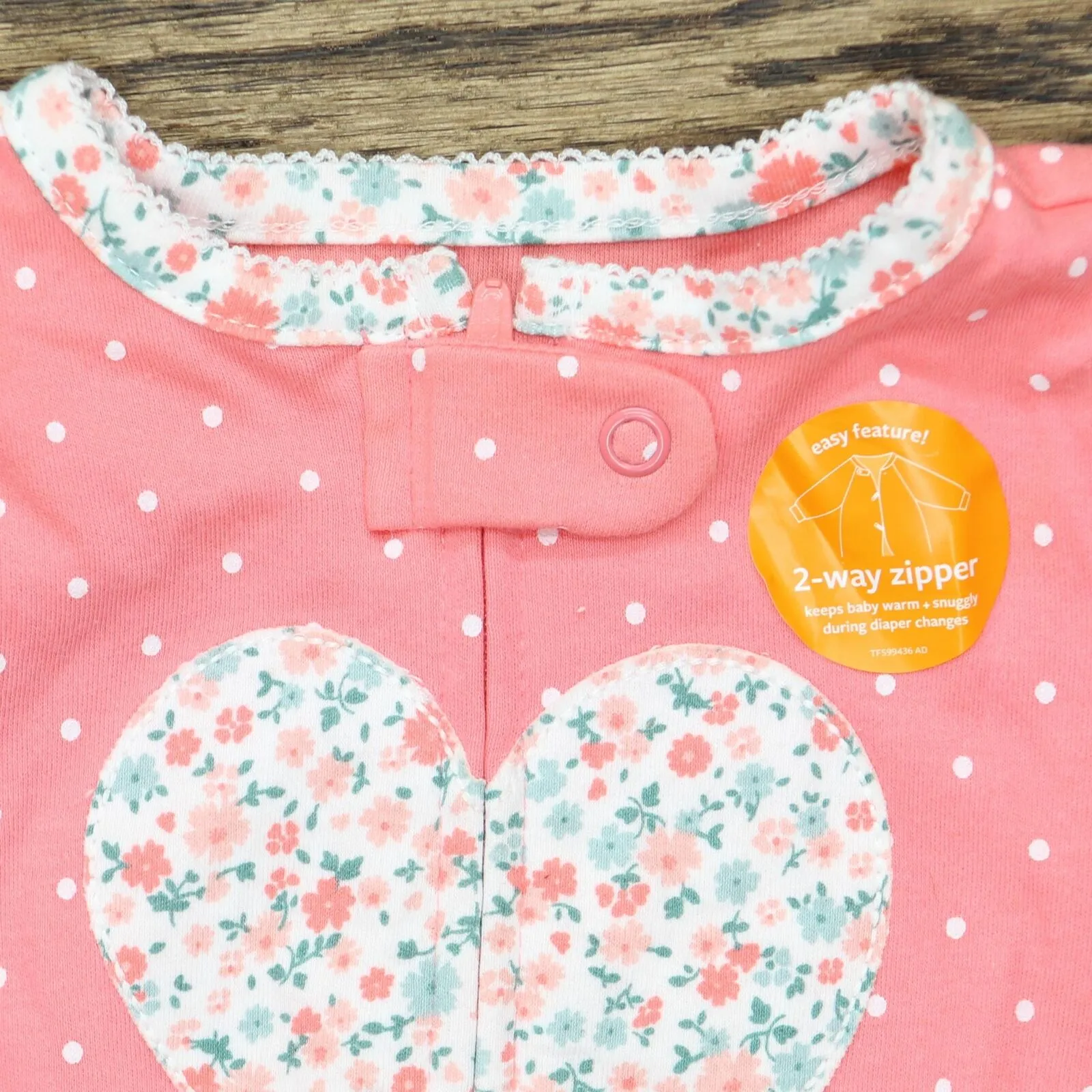 Just One You Made By Carter's Baby Girls' Dot Heart Footed Pajama