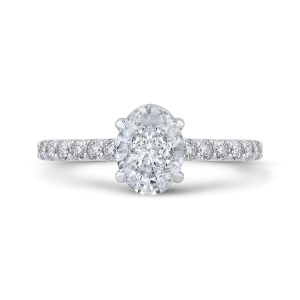 Lady's White 14 Karat Engagement Ring