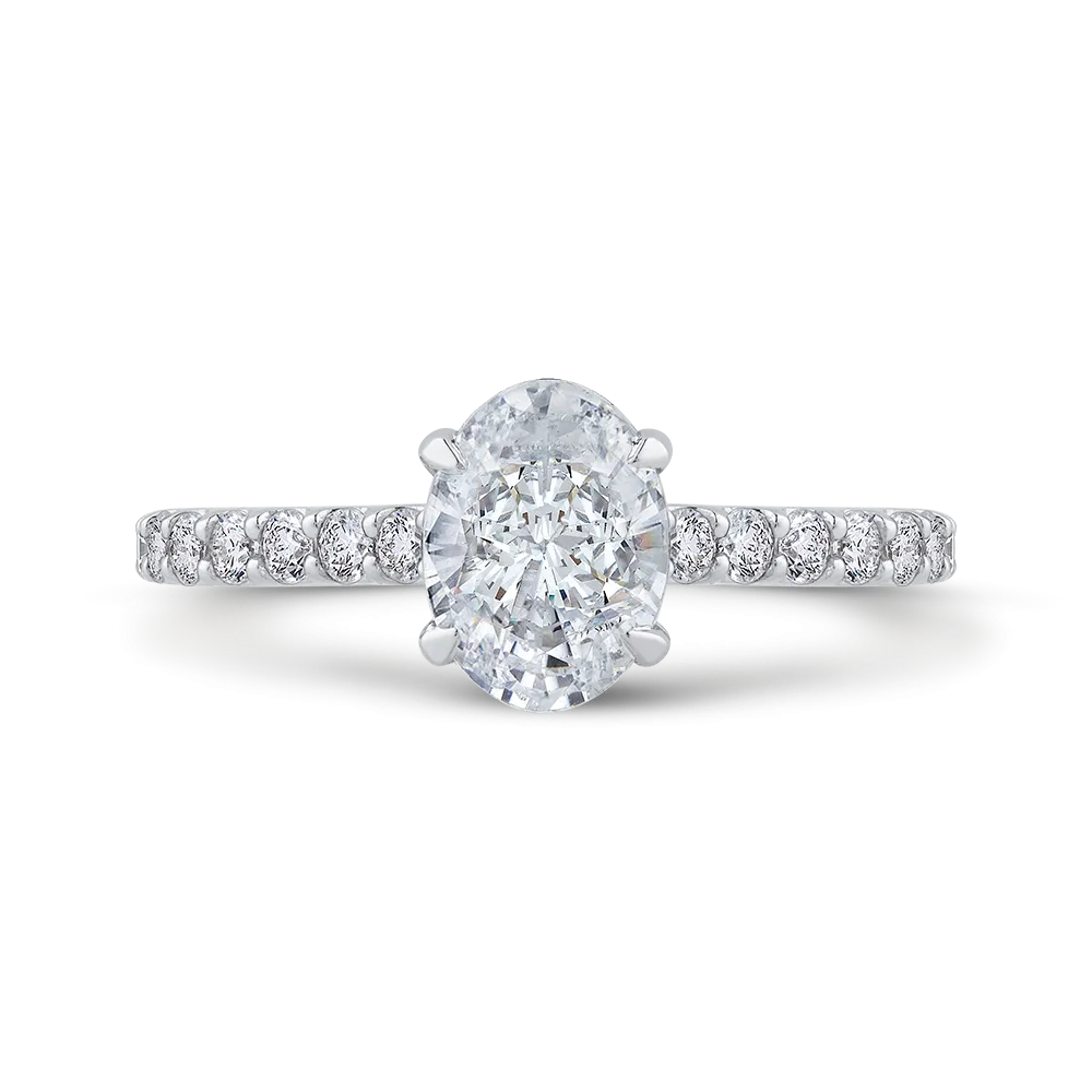 Lady's White 14 Karat Engagement Ring
