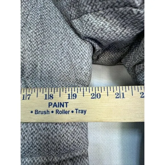 Lauren Ralph Lauren Coat Medium Gray White Long Line Down Filled Quilted Puffer