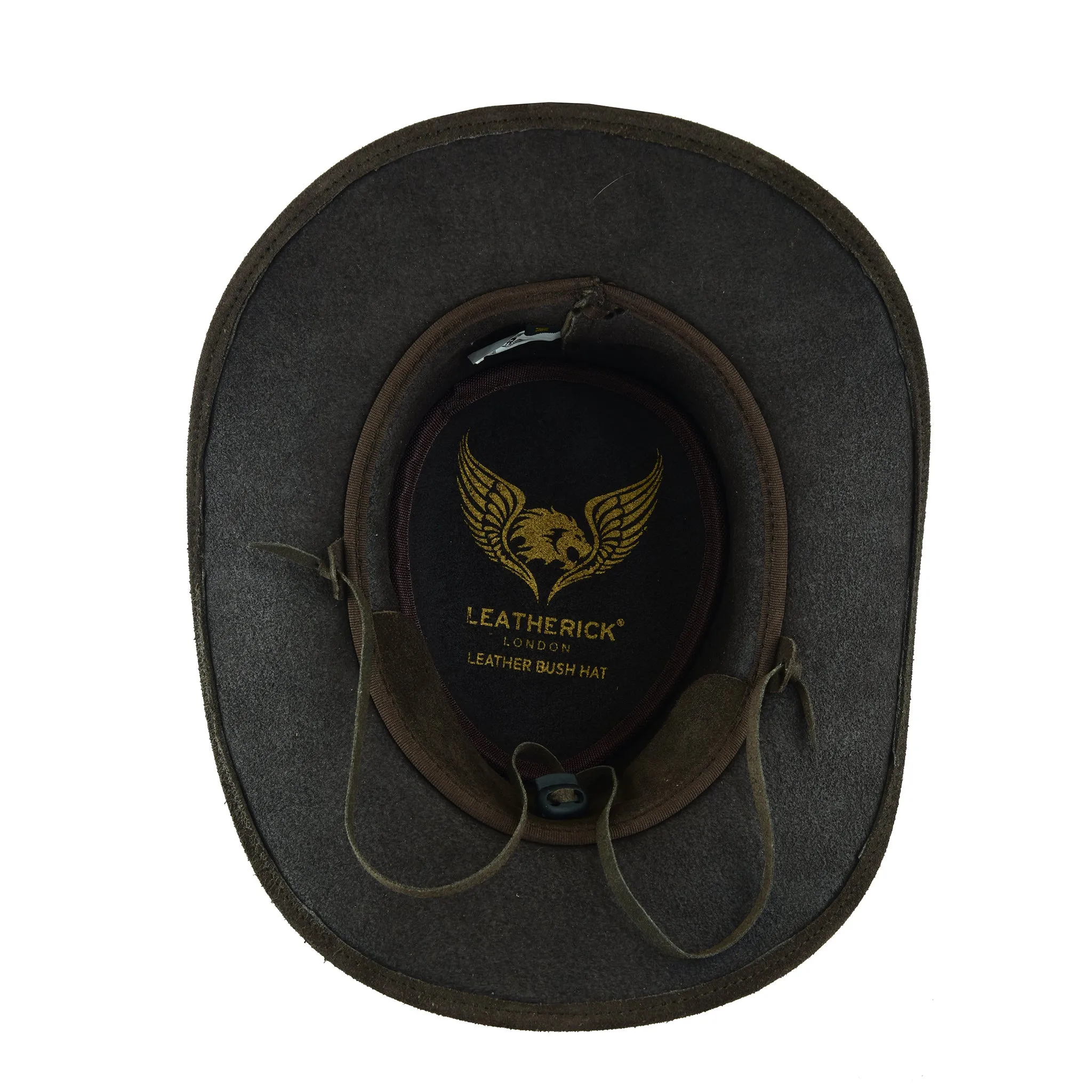 Leatherick Dark Brown Western Style Leather Cowboy Hat