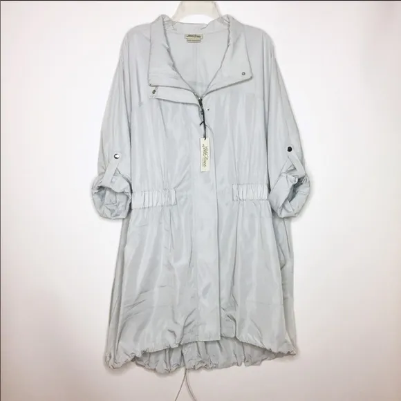 Lela Rose x Lane Bryant Gray Windbreaker Jacket 26