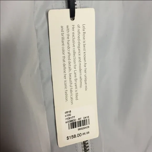 Lela Rose x Lane Bryant Gray Windbreaker Jacket 26