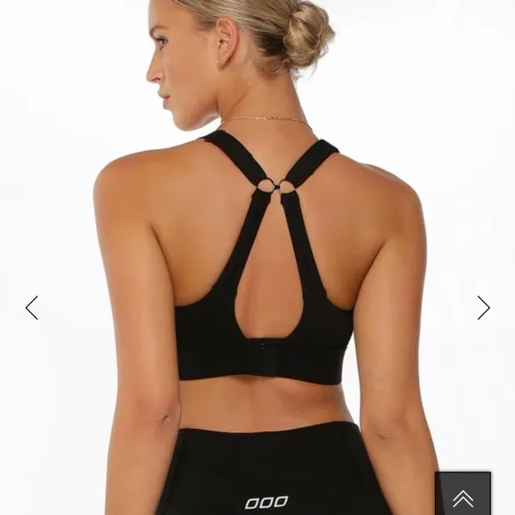 Like New Lorna Jane THE ONE Front Zip High Impact Sports Bra Adjustable Straps
