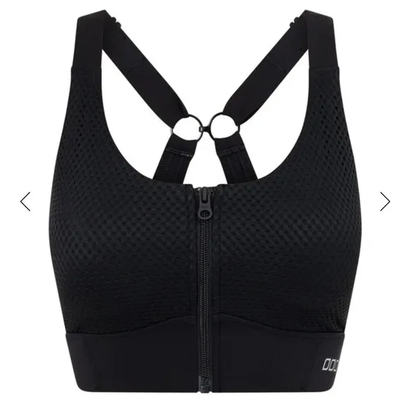Like New Lorna Jane THE ONE Front Zip High Impact Sports Bra Adjustable Straps
