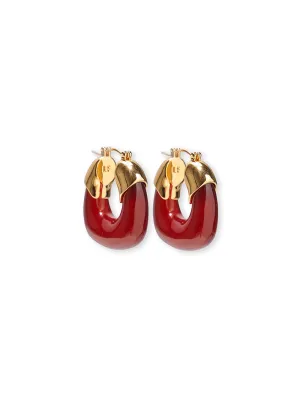 Lizzie Fortunato Mini Organic Hoops in Currant