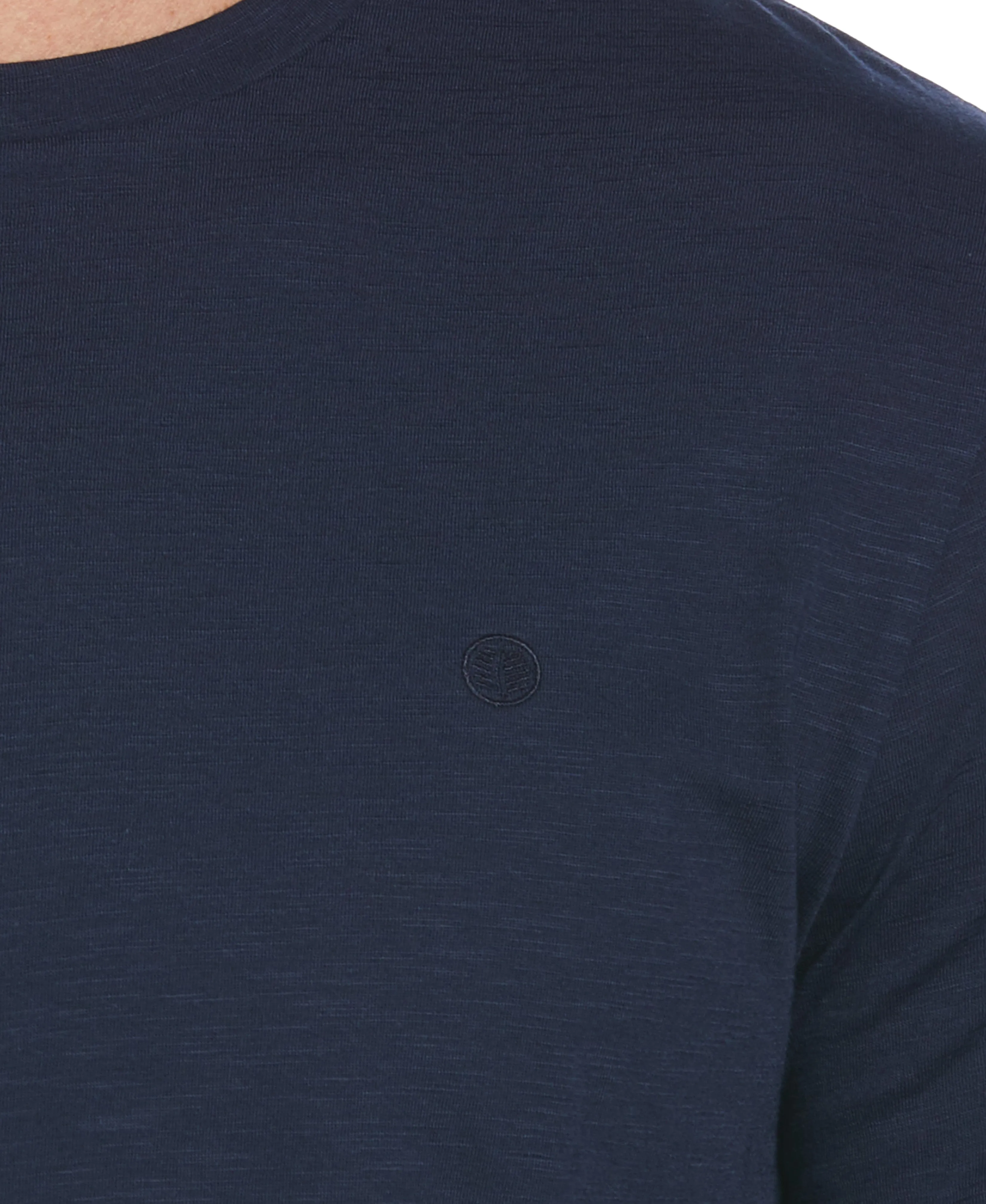 Long Sleeve Slub Crew Neck Tee