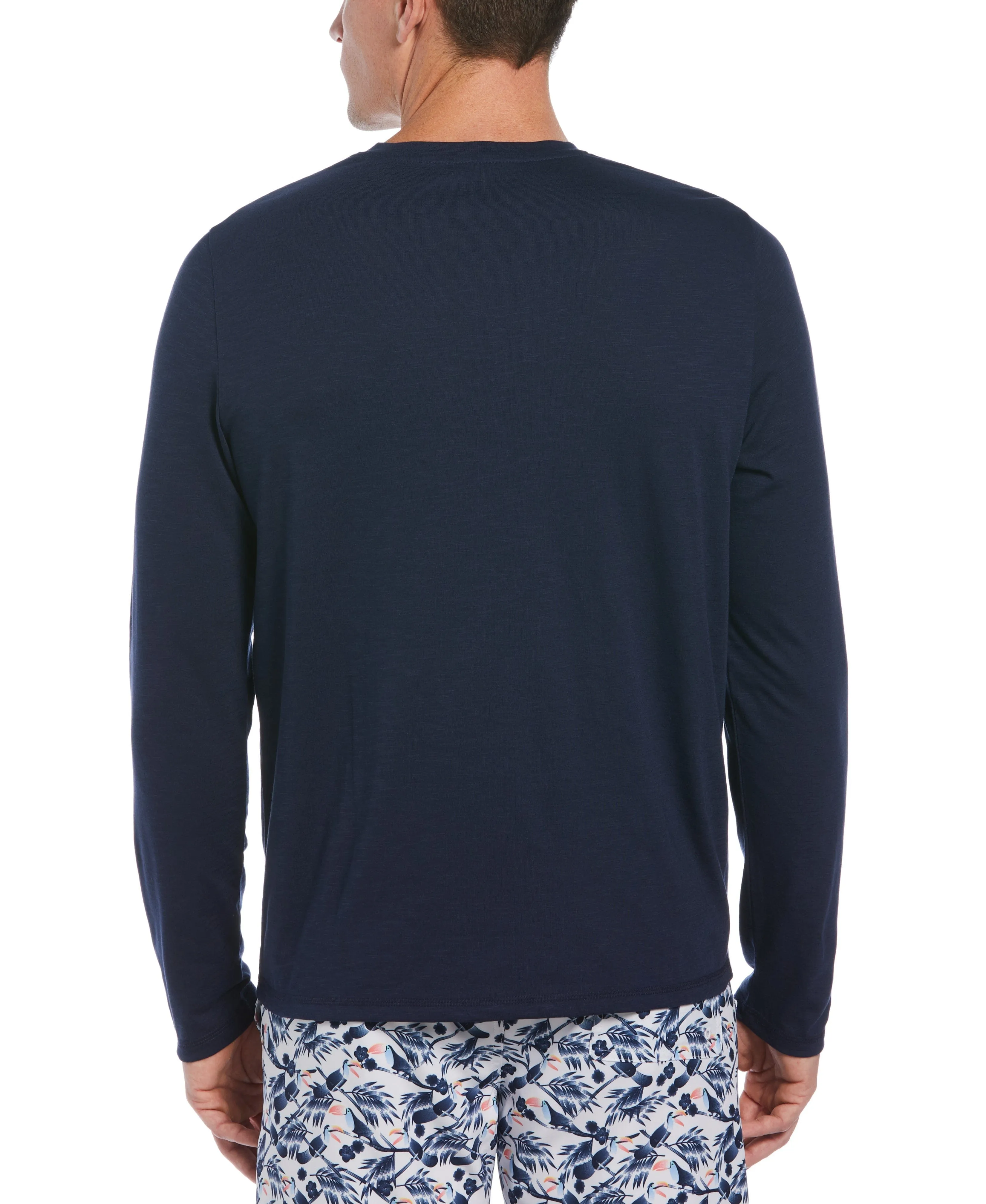 Long Sleeve Slub Crew Neck Tee