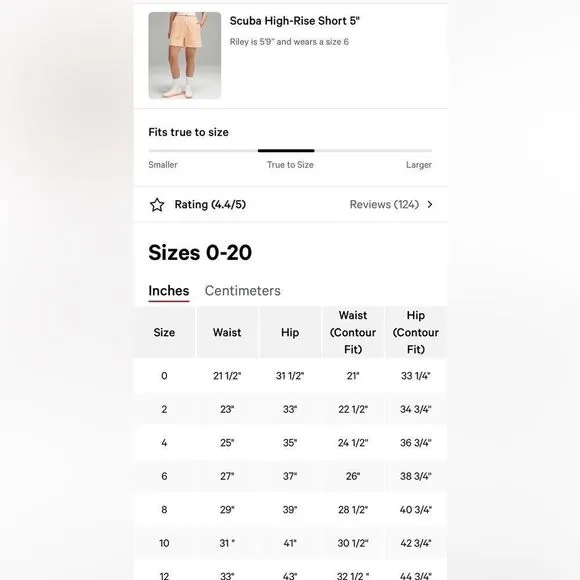 Lululemon Scuba High-Rise Short 5&quot; size 4 NWT peach ‎ Bellini 🍑
