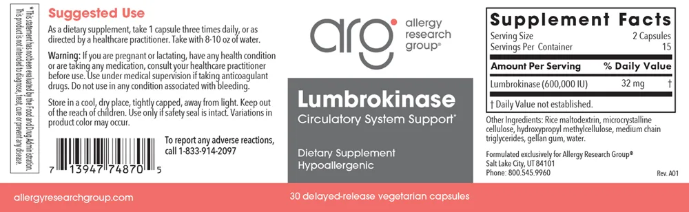 Lumbrokinase