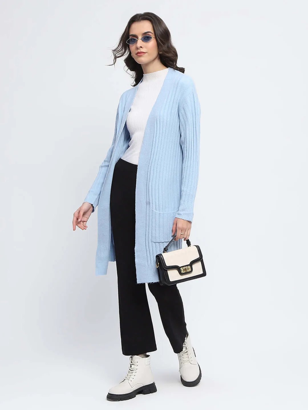 Madame Open Front Sky Blue Shrug