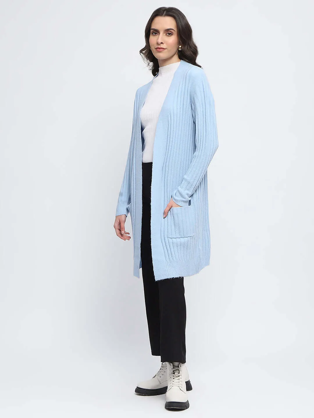 Madame Open Front Sky Blue Shrug